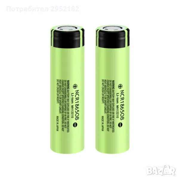 Японска акумулаторна батерия 18650, 3400mАh, 3.7V, Li-ion, снимка 1