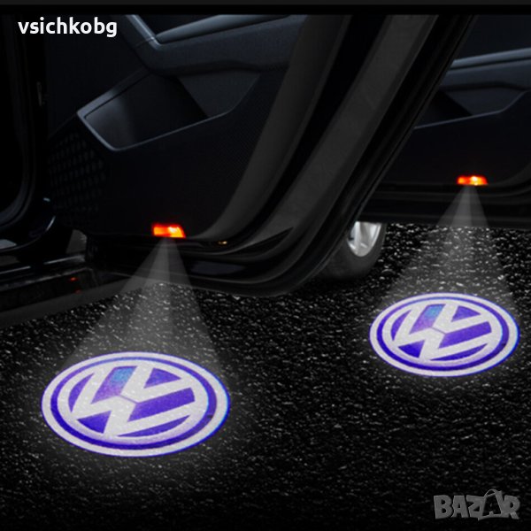 Лого проектор за кола Светеща емблема БМВ, Ауди, Мерцедес, Фолкваген, снимка 1