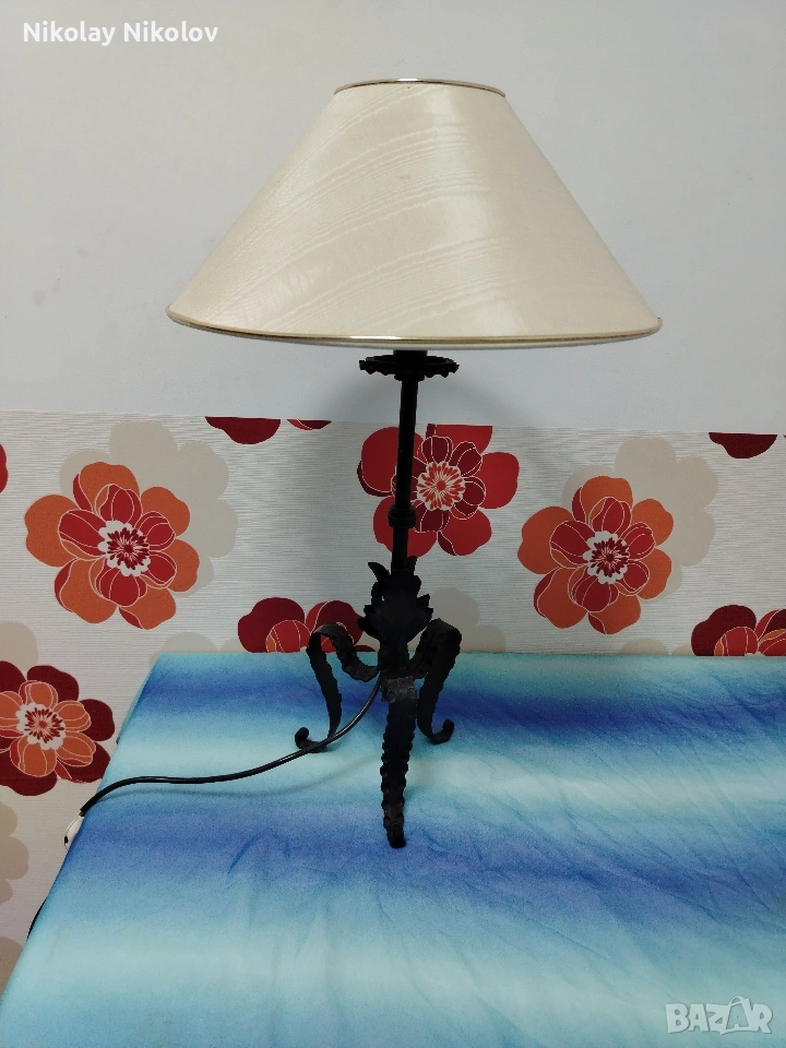 настолна лампа от ковано желязо , снимка 1
