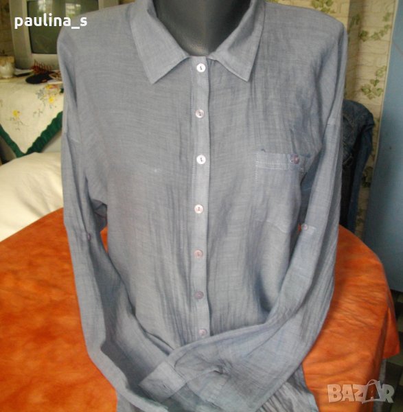 Памучна къса риза  от фин индийски памук / унисайз , снимка 1