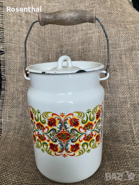 Стара емайлирани руска котленица , снимка 1