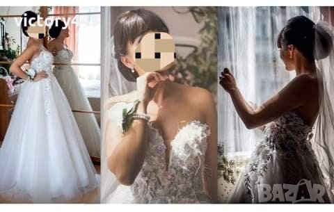 Уникална булчинска рокля Fashion floral, снимка 1