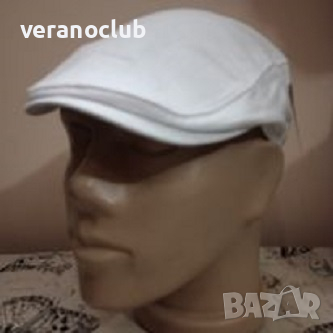 Бял мъжки летен каскет , снимка 1
