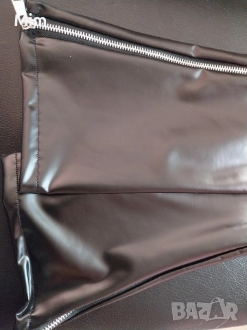 Дамски еластични ,черни ,дълги ,кожени чорапи , снимка 7 - Бельо - 52970275