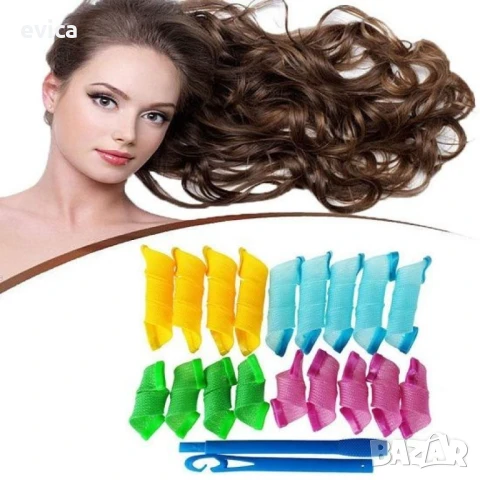 Ролки за вълнообразни къдрици, снимка 4 - Аксесоари за коса - 51345306