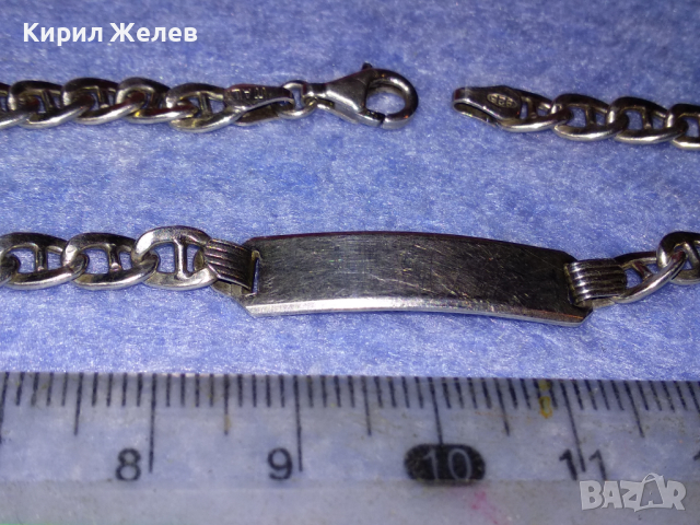 ПРЕКРАСНА ИТАЛИАНСКА СРЕБЪРНА ГРИВНА СРЕБРО 925 ITALY с БЯЛА ПОЗЛАТА ВИНТИДЖ ПЛЕТКА 43212, снимка 9 - Гривни - 44692247