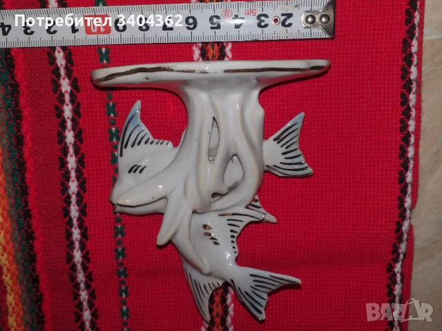 Уникална и много рядка фигура статуетка риби - порцелан, снимка 7 - Антикварни и старинни предмети - 50851578