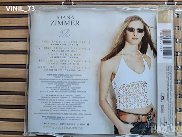 Joana Zimmer – I Believe (Give A Little Bit ...), снимка 3 - CD дискове - 50345605
