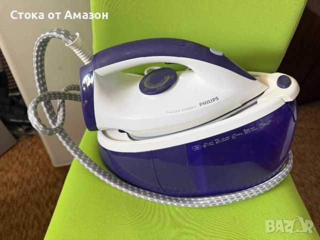 Парогенератор Philips FastCare Compact GC6740/30, 2400W, 5,2 бара, Непрекъсната парна струя 120 гр/м, снимка 2 - Ютии - 53115837