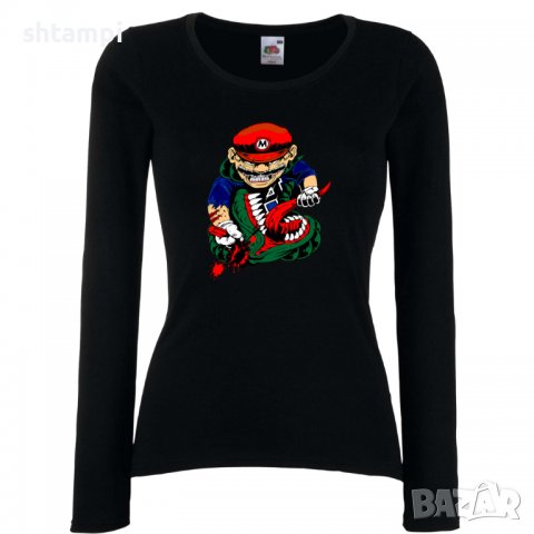Дамска тениска Mario VS Monster Игра,Изненада,Подарък,Празник,Повод, снимка 2 - Тениски - 37236666