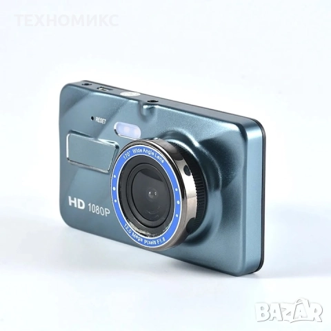 Двойна видеорегистраторна камера за кола, предна и задна, Full HD