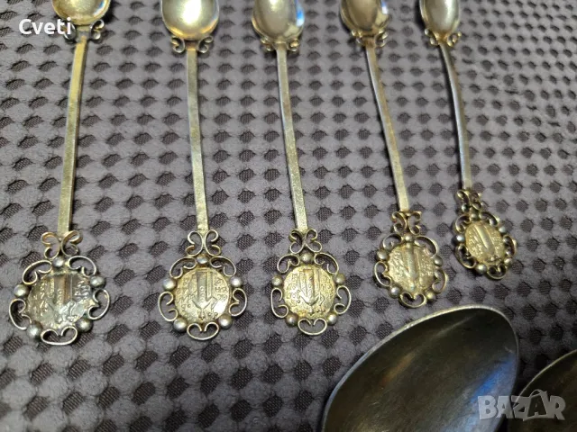 Позлатени малки лъжички и сребърни, снимка 4 - Нумизматика и бонистика - 48535663