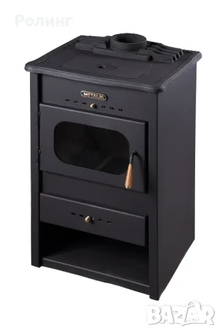 Камина МЕТАЛИК с масивен чугунен плот	/034