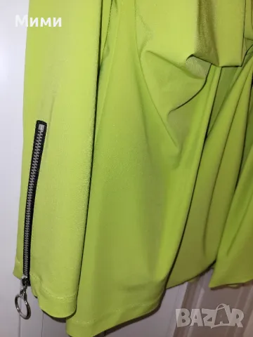 Електриково зелена туника риза, снимка 5 - Ризи - 47337477
