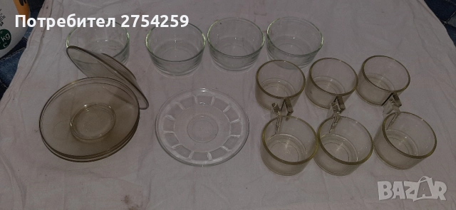 стъклени чинийки, чаши, порцеланови кани, супник, пепелници, снимка 4 - Други - 52868425