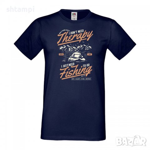 Мъжка тениска Fishing Therapy,Риболовна терапия,Рибар,Риболовец,Риба,Изненада,Подарък,Празник , снимка 8 - Тениски - 36812098