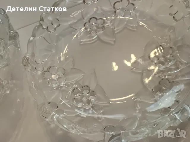 Кристални чинийки 4 бр., снимка 2 - Чинии - 56192250
