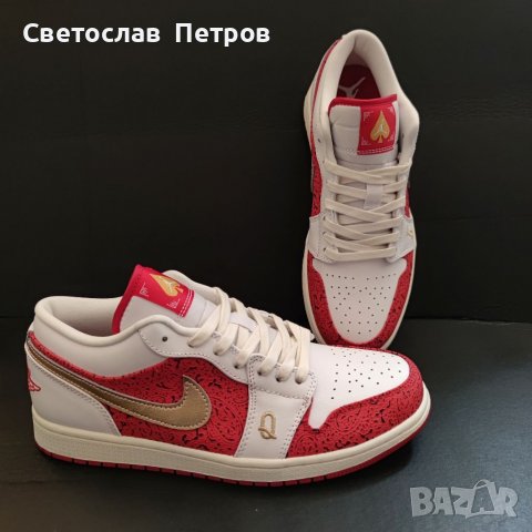 Nike Air Jordan 1 Low Spades SE Найк Обувки Размер 44, снимка 6 - Маратонки - 37022188