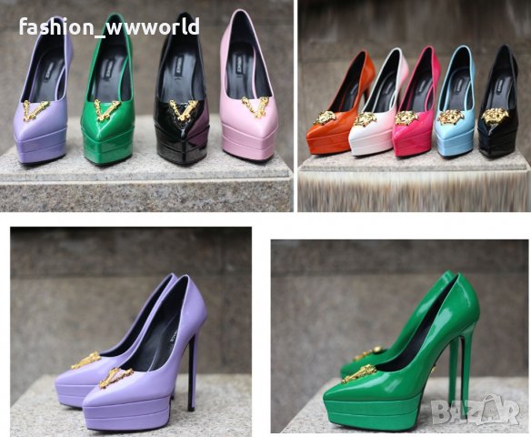 Дамски елегантни обувки на ток  Versace 35-40 реплика, снимка 3 - Дамски елегантни обувки - 37311339