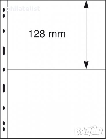 Lindner Uniplate листа за банкноти черни две банкноти
