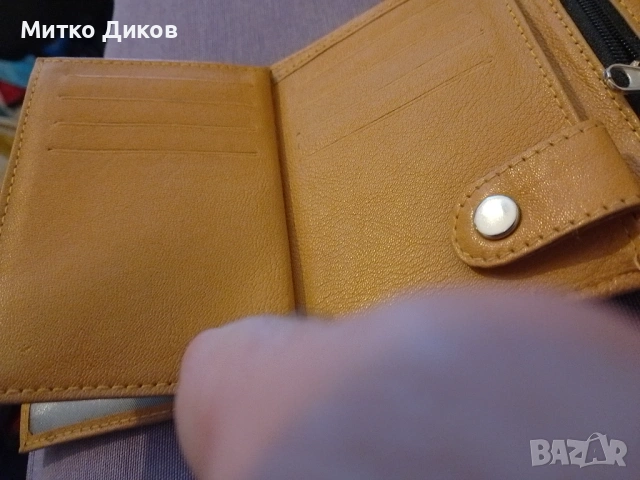 Немски Марков портфейл естествена кожа с много прегради 225х 90 мм като нов, снимка 3 - Портфейли, портмонета - 54042938