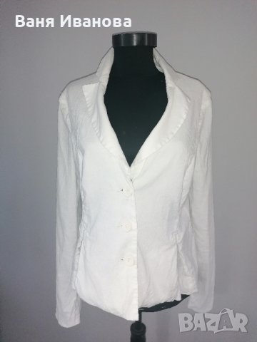 Armani Jeans бяло ленено сако, снимка 2 - Сака - 42065375