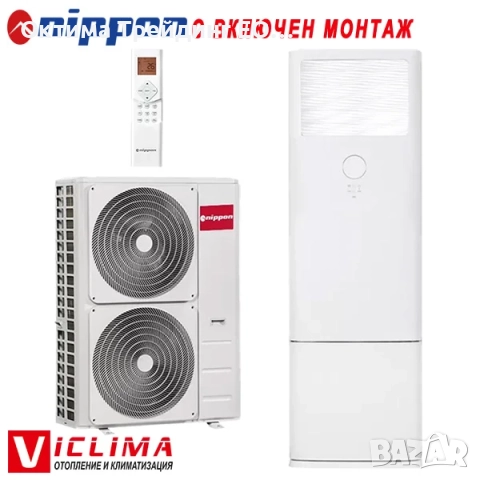 Трифазен колонен климатик Nippon NFGD-48HRFN8-Q/ NOE30U-48HFN8-R, 48 000 BTU, Клас А++, снимка 16 - Климатици - 51915028