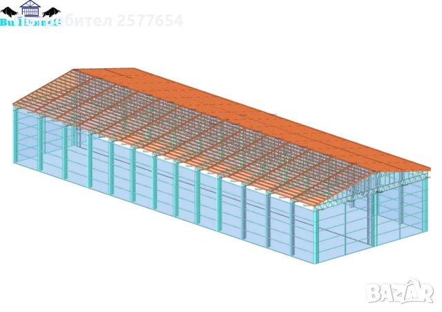 ЛИЗИНГ - Халета, Хале, Магазини, Магазин, Складове 560м2-14м х 40м х 5, снимка 3 - Строителни материали - 44177898