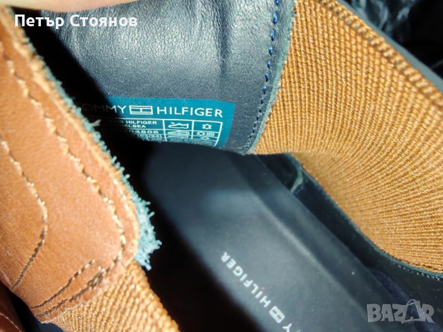 Стилни мъжки кларкове от естествена кожа TOMMY HILFIGER №43, снимка 10 - Мъжки боти - 53070746