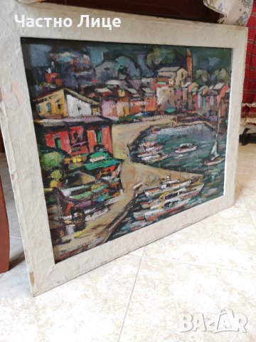 Картина Пейзаж от 70те г на 20 в. на известния художник Христо Антонов , снимка 5 - Колекции - 37712006