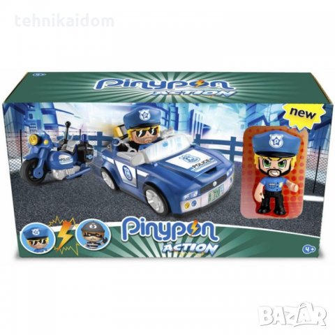 Детска полицейска кола+мотор+полицай GIOCHI PREZIOSI Pinypon внос от Германия