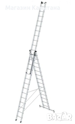 Стълба трираменна ПРОФИ 3Х12, 3Х14 и 3х16 стъпала.