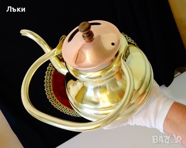 Бронзов чайник 3 литра,позлата. , снимка 8 - Антикварни и старинни предмети - 37512772