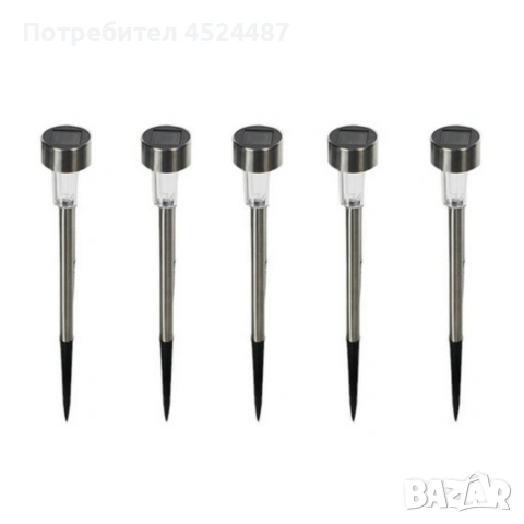 Комплект от 5 броя Led соларни лампи - автоматично включване без разход за електроенергия, снимка 6 - Соларни лампи - 54035959