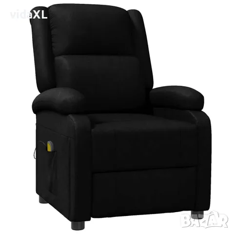 vidaXL Масажен стол, черен, изкуствена кожа(SKU: 344181)