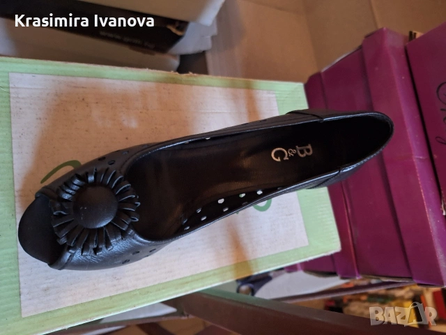 нови обувки естествена кожа,отворена отпред , снимка 4 - Дамски ежедневни обувки - 54209569