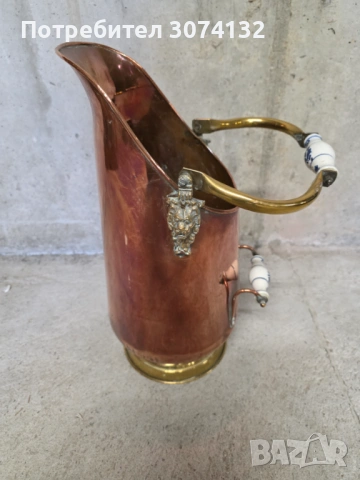 Ретро съд за вода изработен от месинг , снимка 2 - Антикварни и старинни предмети - 54306087