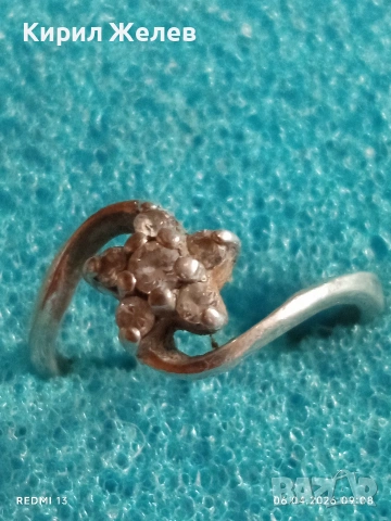 Артистичен сребърен пръстен във формата на звезда 🌟 с инкрустирани кристали 53331, снимка 7 - Пръстени - 54104034