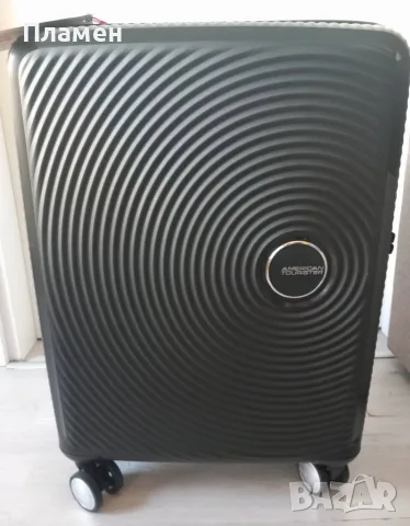 Куфар American Tourister Soundbox, Черен, 4 колела, 55 см