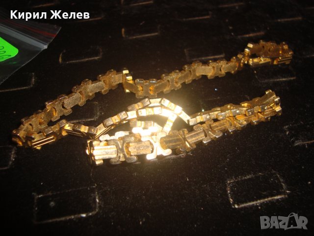 ДЕБЕЛО ПОЗЛАТЕН ВИНТИДЖ УНИСЕКС МОДЕЛ ЛАНЕЦ РЯДКА ПЛЕТКА ЗДРАВ ОТЛИЧЕН СТИЛЕН ЮВЕЛИРНА РАБОТА 24826, снимка 15 - Колиета, медальони, синджири - 34339513