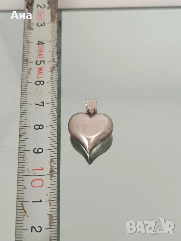 Красиво сребърно сърце , снимка 1