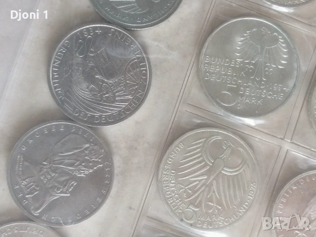 5 Mark сребърни и юбилейни , снимка 9 - Нумизматика и бонистика - 53286212
