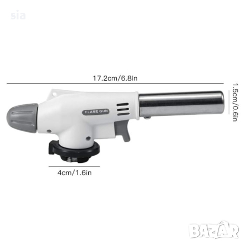 Горелка газова с пиезо запалител, тип пистолет, снимка 2 - Газови котлони - 44809111