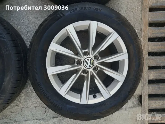 Оригинални алуминиеви джанти Volkswagen 17'' 5x112 7J ET43, снимка 4 - Гуми и джанти - 56105753