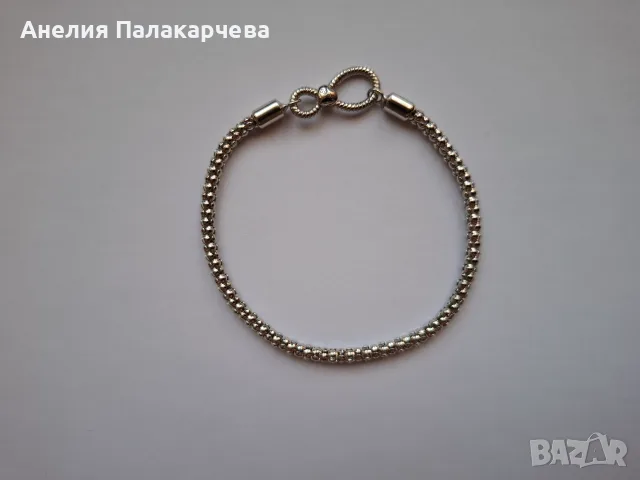 Сребърна гривна за талисмани, снимка 2 - Гривни - 55852551
