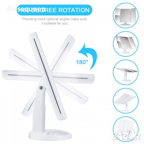 2236 Козметично огледало с вградени Led светлини, снимка 9 - Други - 37461887