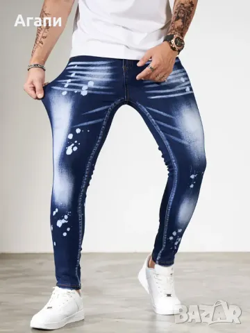 Мъжки еластични дънки № 32 и № 33 или М и Л внос от чужбина нови, снимка 2 - Дънки - 47961477