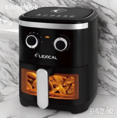 Фритюрник с горещ въздух LEXICAL LAF-3021 AirFryer 4,5l, снимка 2 - Фритюрници - 52382554