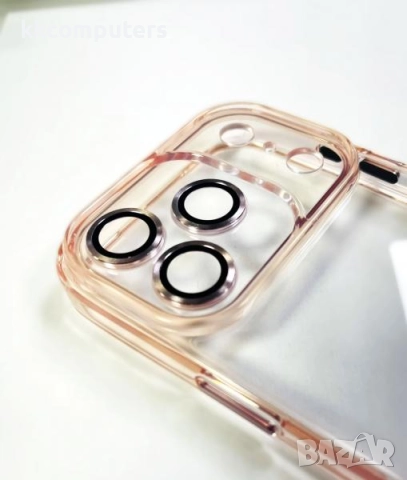Калъф силикон Clear Camera Protect / Розов-прозрачен / за iPhone 16 Pro 6.3 Баркод : 3132426, снимка 2 - Калъфи, кейсове - 52433614