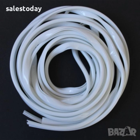 Декоративна силиконова лайсна за врати, 5м., Протектор лайсна, лайсна за предпазване на врати, бял , снимка 3 - Аксесоари и консумативи - 52288951